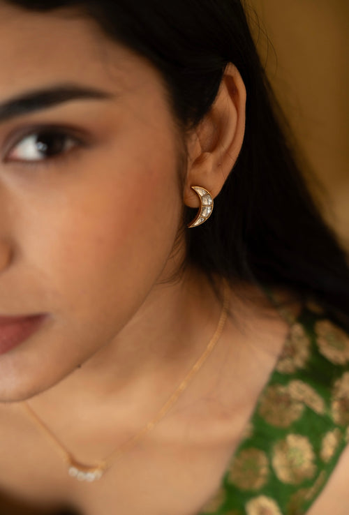 Chand set: chain + earrings